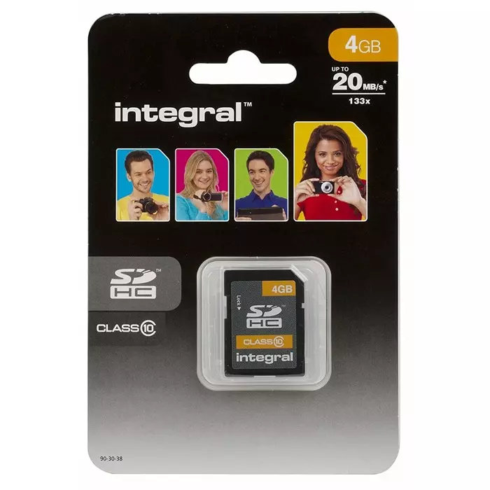 Integral Memory 4 GB SDHC SD Card Class 10, INSDH4G10V1