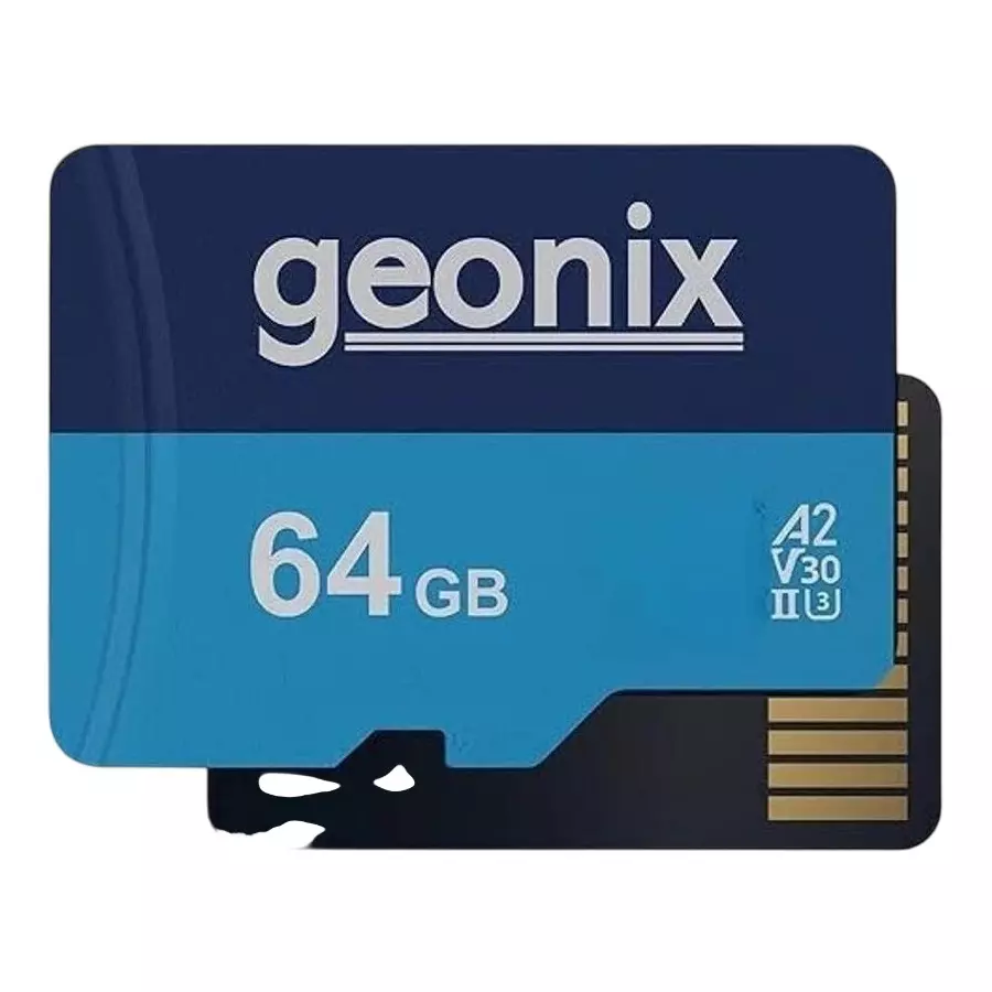 GEONIX Microsd Card 64GB Class 10 Up to 130 MB/s Read Speed with 5-Year Warranty for Mobile, Camera & Tablet, GXMSD64GB