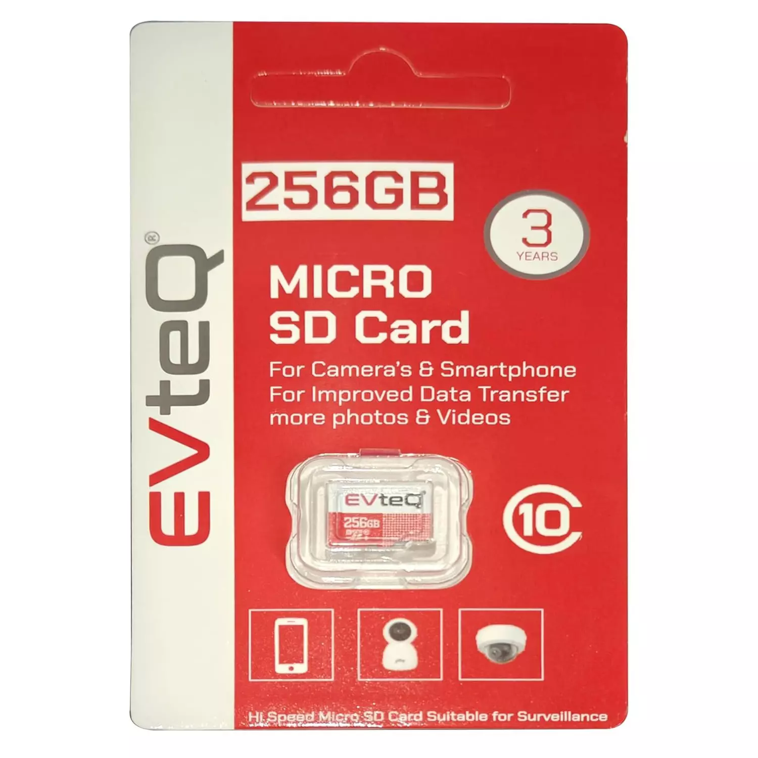 EVTeq MicroSDXC 256 GB Storage Capacity Up to 100 MB/s High-Performance Data Transfer, 4K Video Recording, EV MSD 256 GB-2