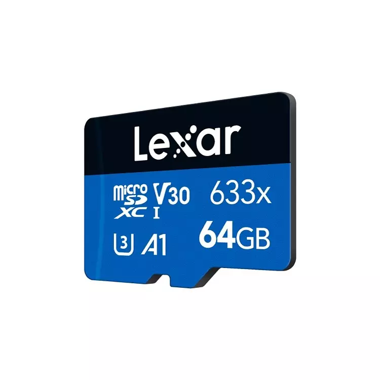 Lexar High-Performance microSDXC Memory Card 64 GB UHS-I with SD Adapter, 633x