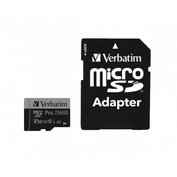 Verbatim 256 GB MicroSDHC MicroSDXC Micro SD Card UHS Speed Class 3, 47045