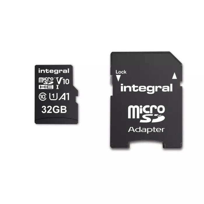 Integral Memory 32 GB MicroSDXC Micro SD Card Class 10 UHS-1 U1, INMSDH32G-100V10