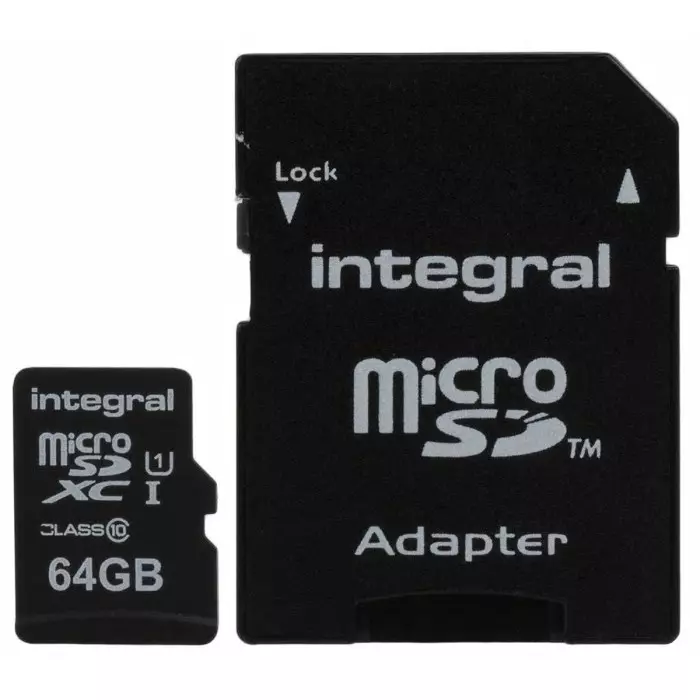 Integral Memory 64 GB MicroSDXC Micro SD Card Class 10, INMSDX64G10-90U1