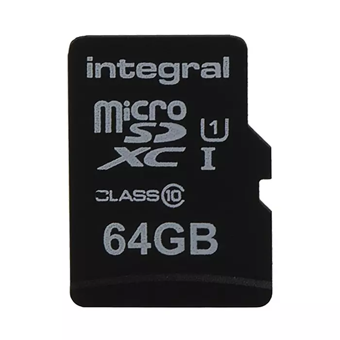 Integral Memory 64 GB MicroSDXC Micro SD Card Class 10, INMSDX64G10-90U1