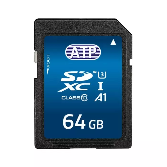 ATP 64 GB Industrial SDXC SD Card Class 10 U3 UHS-I, AF64GSD4-BBBXM