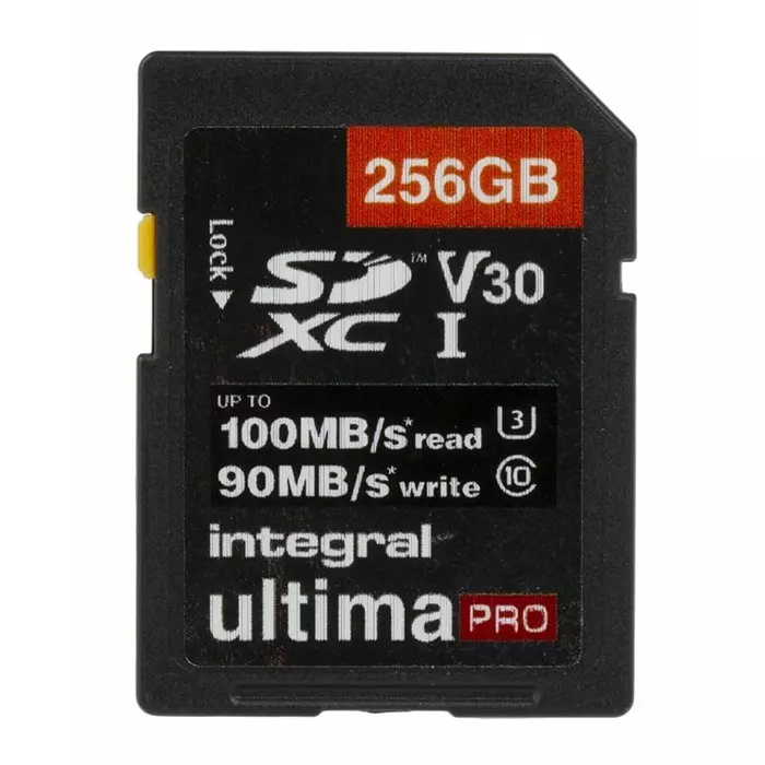 Integral Memory 128 GB SDXC SD Card Class 10 UHS-1 U3, INSDX256G-100/90V30