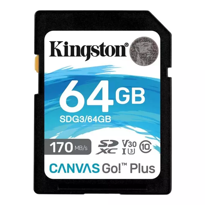 Kingston 64 GB SDXC SD Card, A2, Class 10, U3, UHS-I, V30, SDG3/64GB