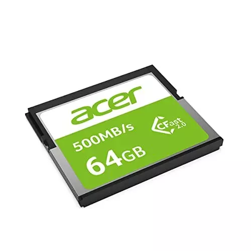 Acer 64 GB SD Card 500 Mb/s Read Speed Compatible Devices Camera, CF100