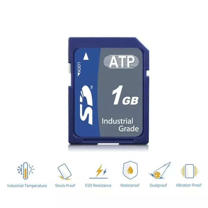 ATP 1 GB Industrial SD SD Card Class 10 UHS-1 U1, AF1GSDI-ZAEXM