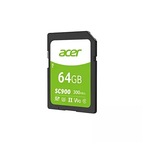 Acer 64 GB SD Card 300 Mb/s Read Speed Compatible Devices Smartphone, SC900