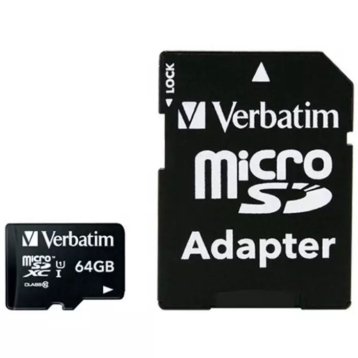 Verbatim 64 GB MicroSDXC Micro SD Card Class 10, 44084