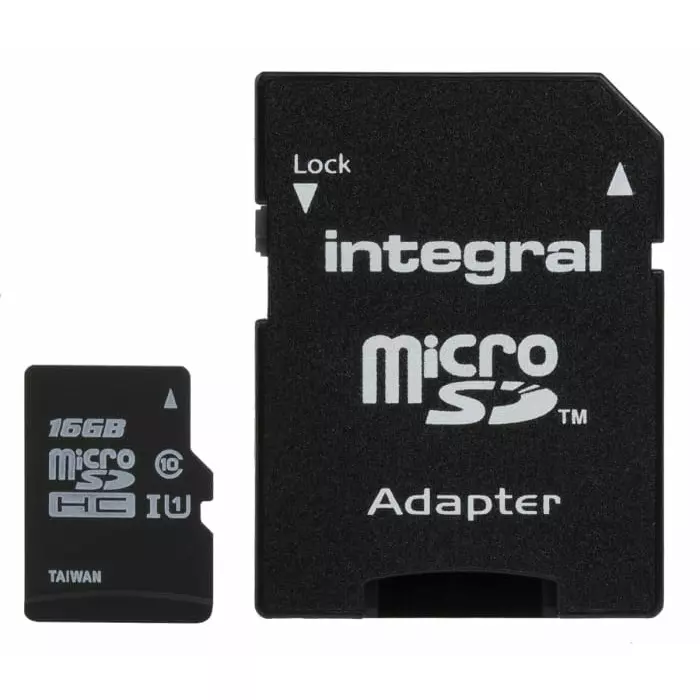 Integral Memory 16 GB MicroSDHC Micro SD Card Class 10 UHS-1 U1, INMSDH16G10-90UNI