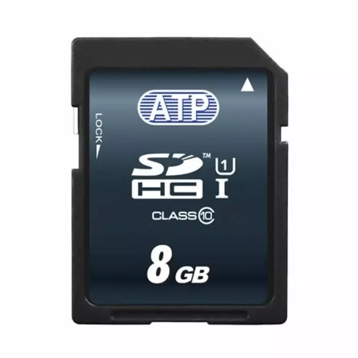 ATP 8 GB Industrial SDHC SD Card Class 10 UHS-1 U1, AF8GSD3-WABXM