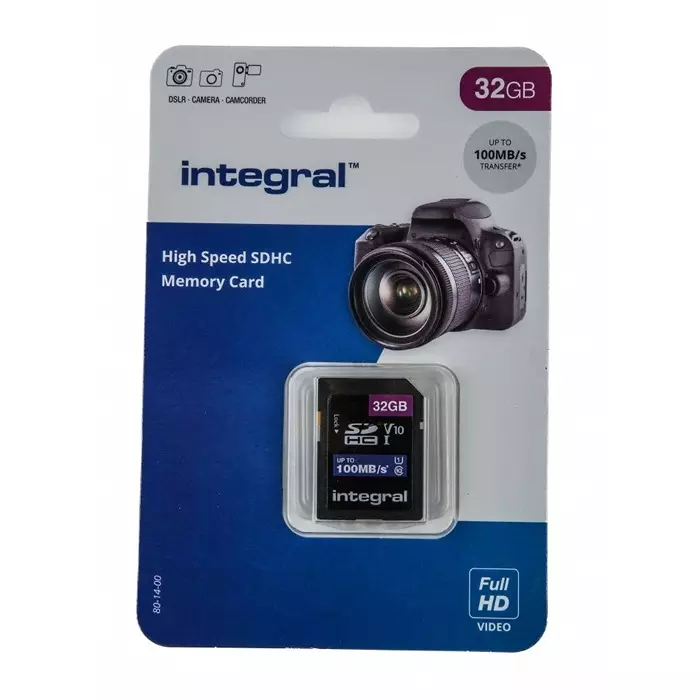Integral Memory 32 GB SDHC SD Card Class 10 UHS-1 U1, INSDH32G-100V10
