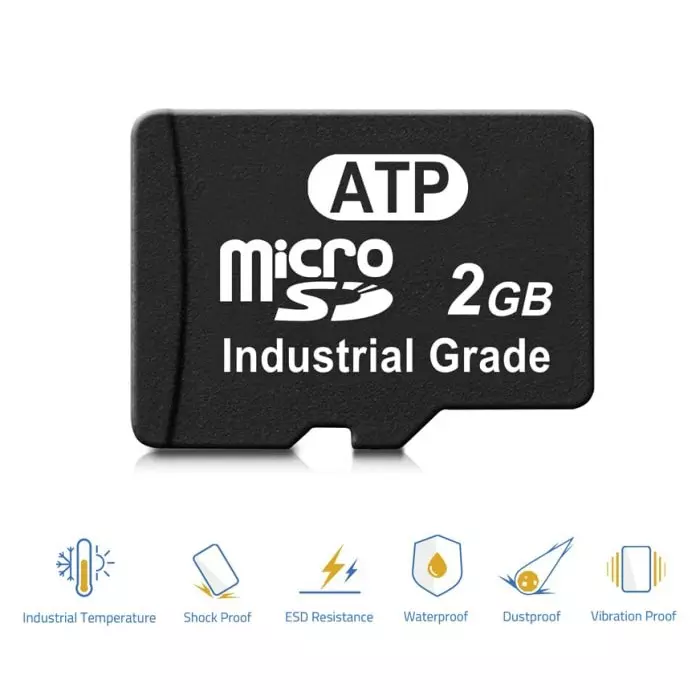 ATP 2 GB Industrial MicroSD Micro SD Card Class 10 UHS-1 U1, AF2GUDI-ZAFXM