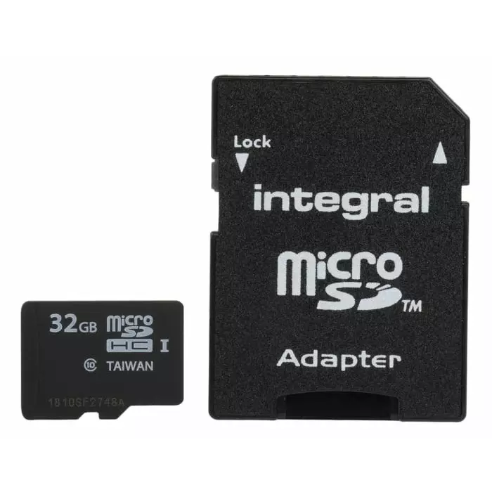 Integral Memory 32 GB MicroSDHC Micro SD Card Class 10, INMSDH32G10-90U1