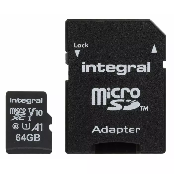 Integral Memory 64 GB MicroSDXC Micro SD Card Class 10 UHS-1 U1, INMSDX64G-100V10
