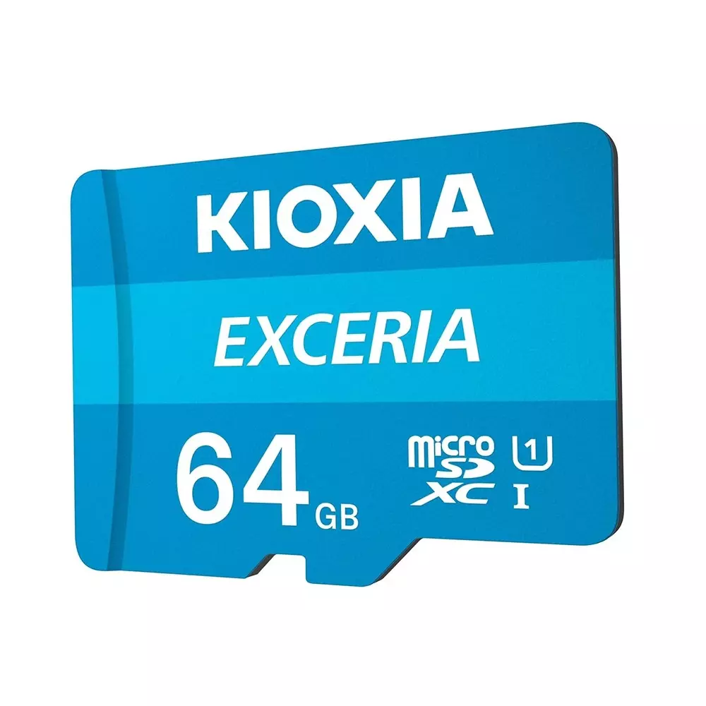 KIOXIA EXCERIA MicroSD Memory Card 64 GB Storage Up to 100 MB/s Read Speed Blue for Camera, Personal Computer, Smartphone, Tablet