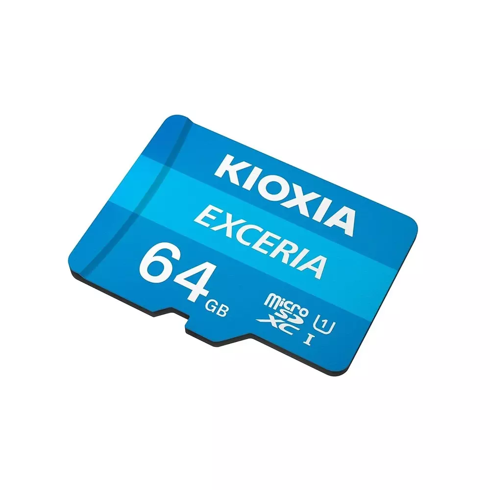 KIOXIA EXCERIA MicroSD Memory Card 64 GB Storage Up to 100 MB/s Read Speed Blue for Camera, Personal Computer, Smartphone, Tablet