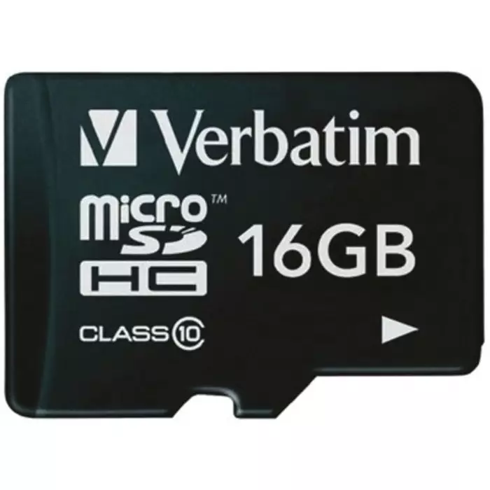 Verbatim 16 GB MicroSDHC Micro SD Card Class 10, 44010