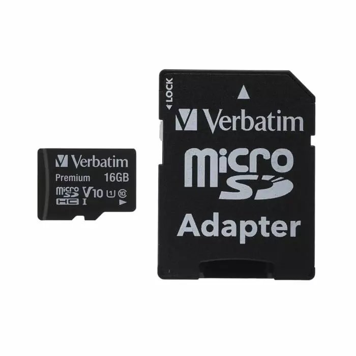 Verbatim 16 GB MicroSDHC Micro SD Card Class 10 UHS-1 U1, 44082