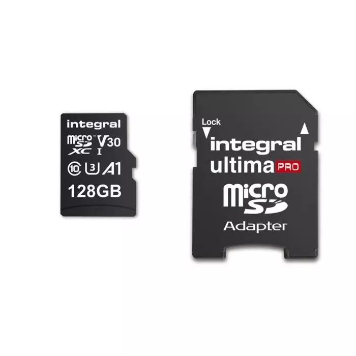 Integral Memory 128 GB MicroSDXC Micro SD Card Class 10 UHS-1 U3, INMSDX128G-100/90V30