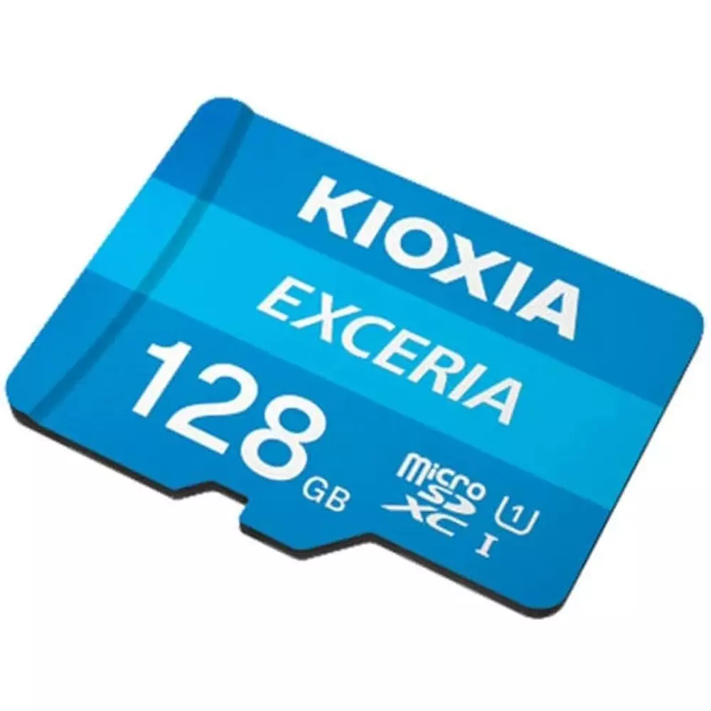 KIOXIA EXCERIA MicroSD Memory Card 128 GB Storage Up to 100 MB/s Read Speed Blue for Camera, Personal Computer, Smartphone & Tablet