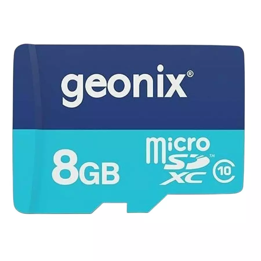 GEONIX MicroSD Card 8GB Class 10 and 150 MB/s Read Speed with 5-Year Warranty, GXNSD8GB