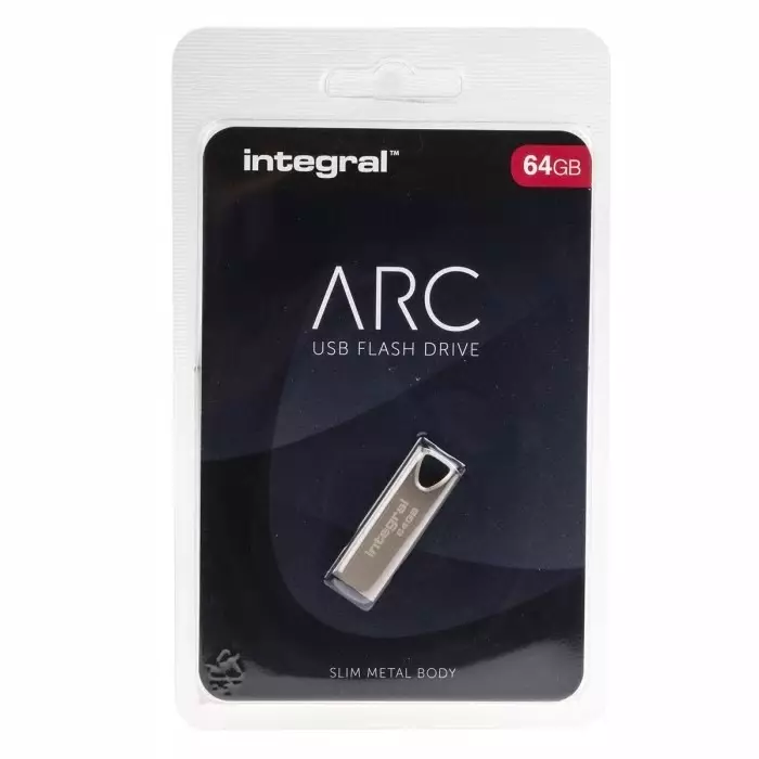 Integral Memory USB 2.0 Flash Drive 64 GB USB 2.0 USB Flash Drive, INFD64GBARC