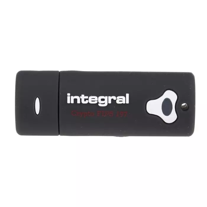 Integral Memory Crypto 32 GB USB 3.0 Hardware Encrypted Flash Drive, INFD32GCRY3.0197
