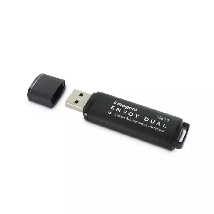 Integral Memory Crypto Envoy Dual 128 GB USB 3.0 USB Flash Drive, INFD128GENVDL3.0-197