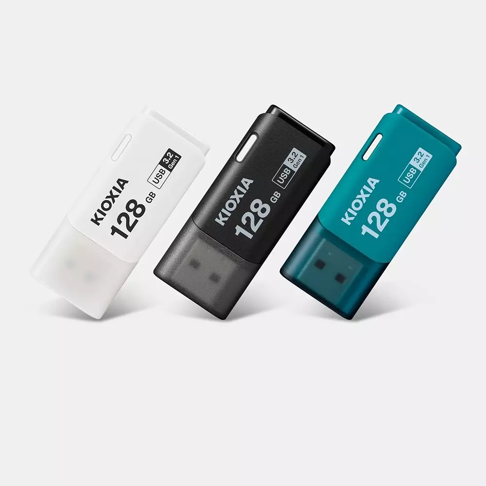 KIOXIA Flash Pen Drive 128 GB Storage USB 3.2 Blue for Desktop & Laptop, U301 Blue