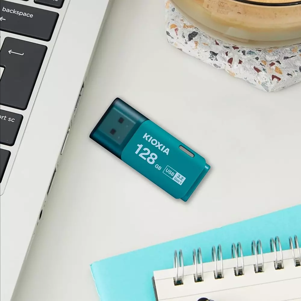 KIOXIA Flash Pen Drive 128 GB Storage USB 3.2 Blue for Desktop & Laptop, U301 Blue