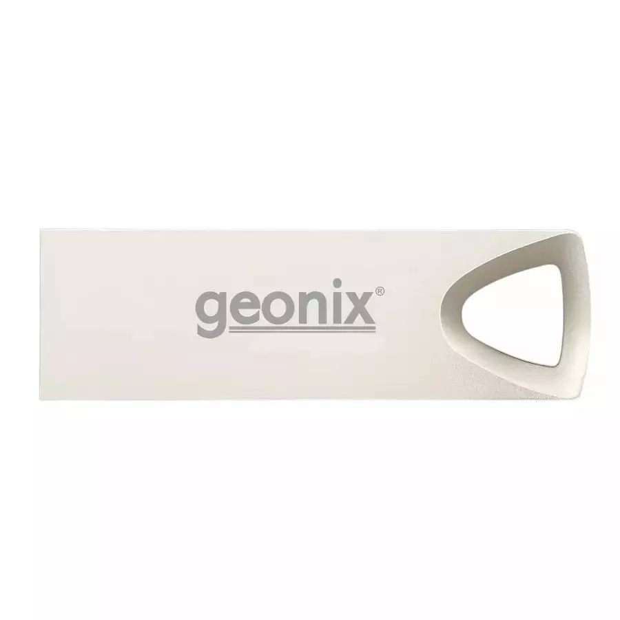 GEONIX USB 2.0 Pen Drive 32GB Flash Drive for Laptop, Desktop & TV with 5-Year Warranty Silver, GXPD32GB