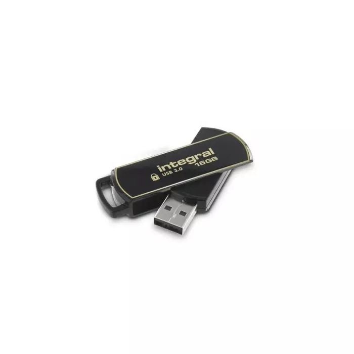 Integral Memory USB 3.0 Flash Drive 16 GB USB 3.0 Software Encrypted Flash Drive, INFD16GB360SEC3.0