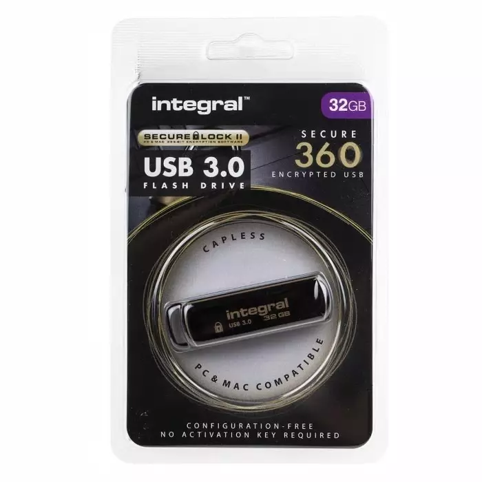 Integral Memory USB 3.0 Flash Drive 32 GB USB 3.0 USB Flash Drive, INFD32GB360SEC3.0