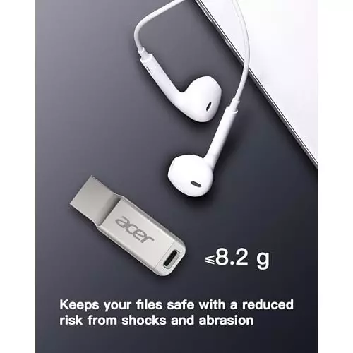 Acer 256 GB Pen Drive USB 3.2 Gen 1 Hardware Interface 120 Mbps Read Speed Sliver, UM310