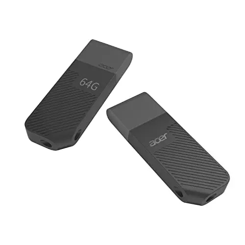 Acer 64 GB Pen Drive USB 2.0 Hardware Interface 30 MB/s Read Speed Black, UP200 B