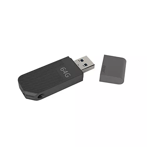 Acer 64 GB Pen Drive USB 2.0 Hardware Interface 30 MB/s Read Speed Black, UP200 B