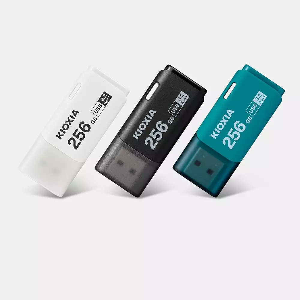 KIOXIA Flash Pen Drive 256 GB Storage USB 3.2 Black for Desktop & Laptop, U301 Black
