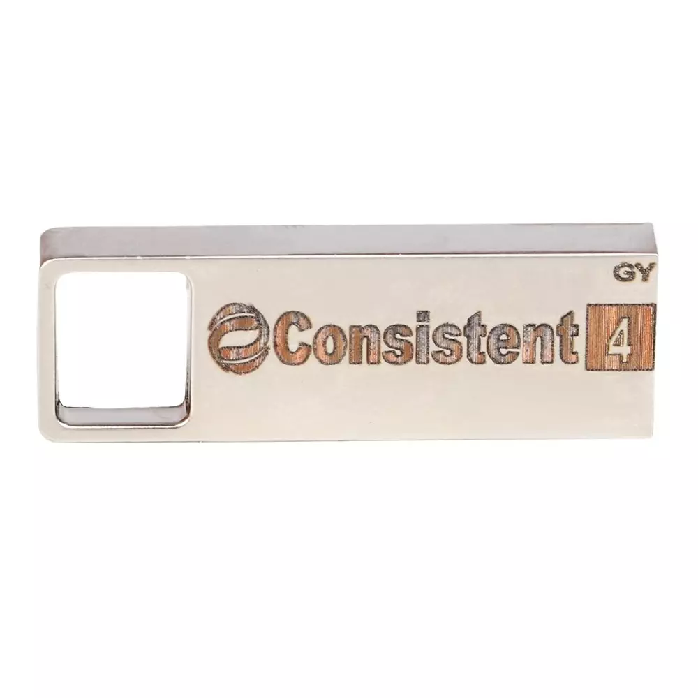 Consistent USB 2.0 Flash Drive 4 GB Grey Supports Windows, Mac and Linux, CTP10004