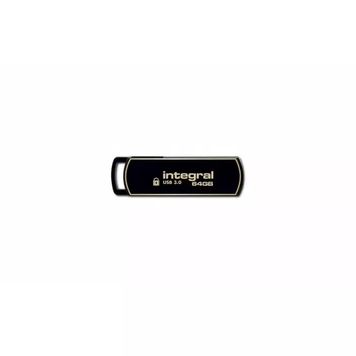 Integral Memory 64 GB USB 3.0 Flash Drive Software Encrypted Flash Drive, INFD64GB360SEC3.0