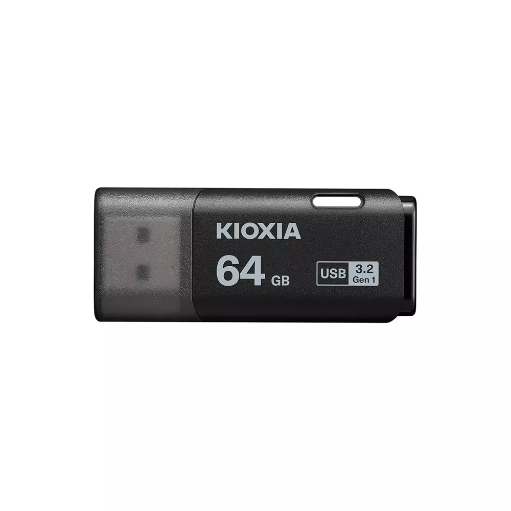 KIOXIA Flash Pen Drive 64 GB Storage USB 3.2 Black for Desktop & Laptop, U301 Black