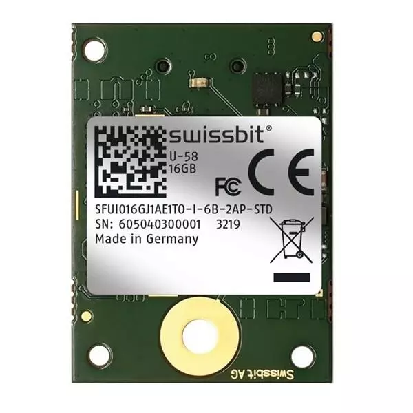 SWISSBIT Industrial USB 3.1 USB Flash Drive 16 GB Memory Size, SFUI016GJ1AE1TO-I-6B-2AP-STD