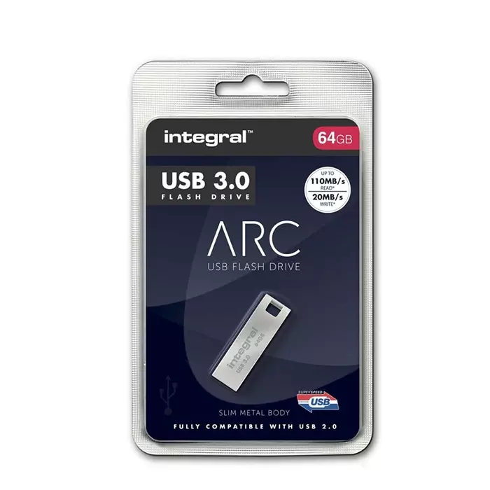 Integral Memory USB 3.1 Flash Drive 64 GB USB 3.1 USB Flash Drive, INFD64GBARC3.0