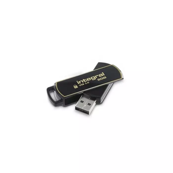 Integral Memory USB 3.0 Flash Drive 8 GB USB 3.0 Software Encrypted Flash Drive, INFD8GB360SEC3.0