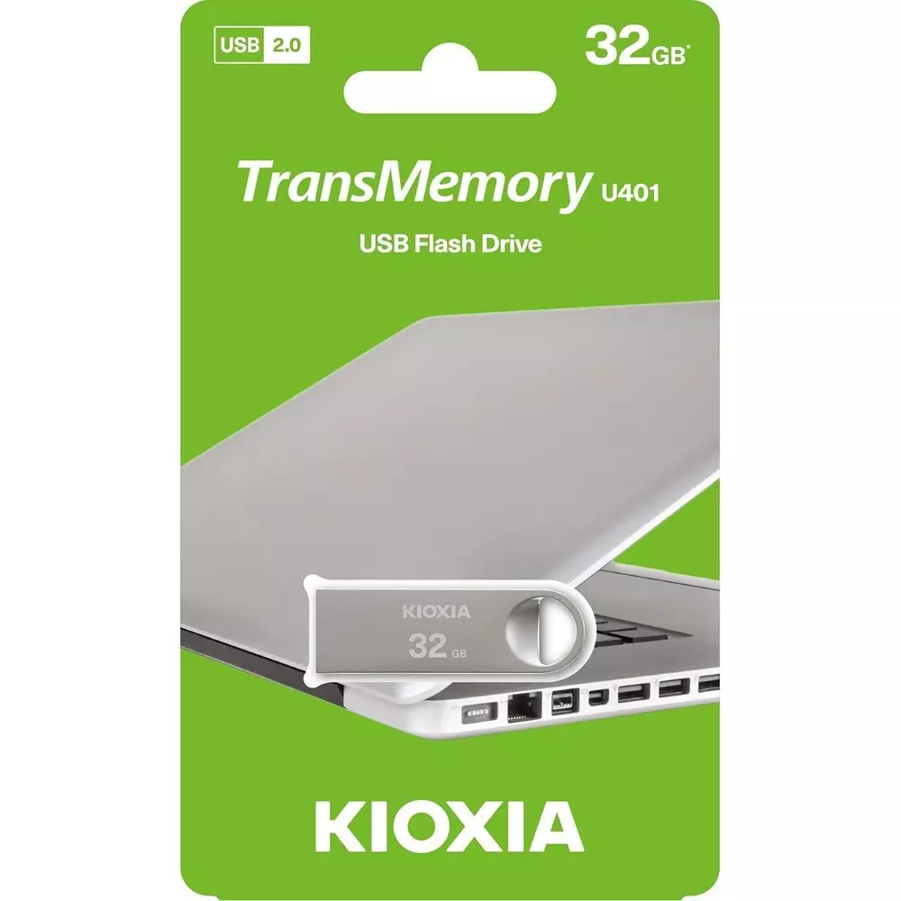 KIOXIA Portable Flash Pen Drive 32 GB Storage USB 2.0 White for Desktop & Laptop, U401