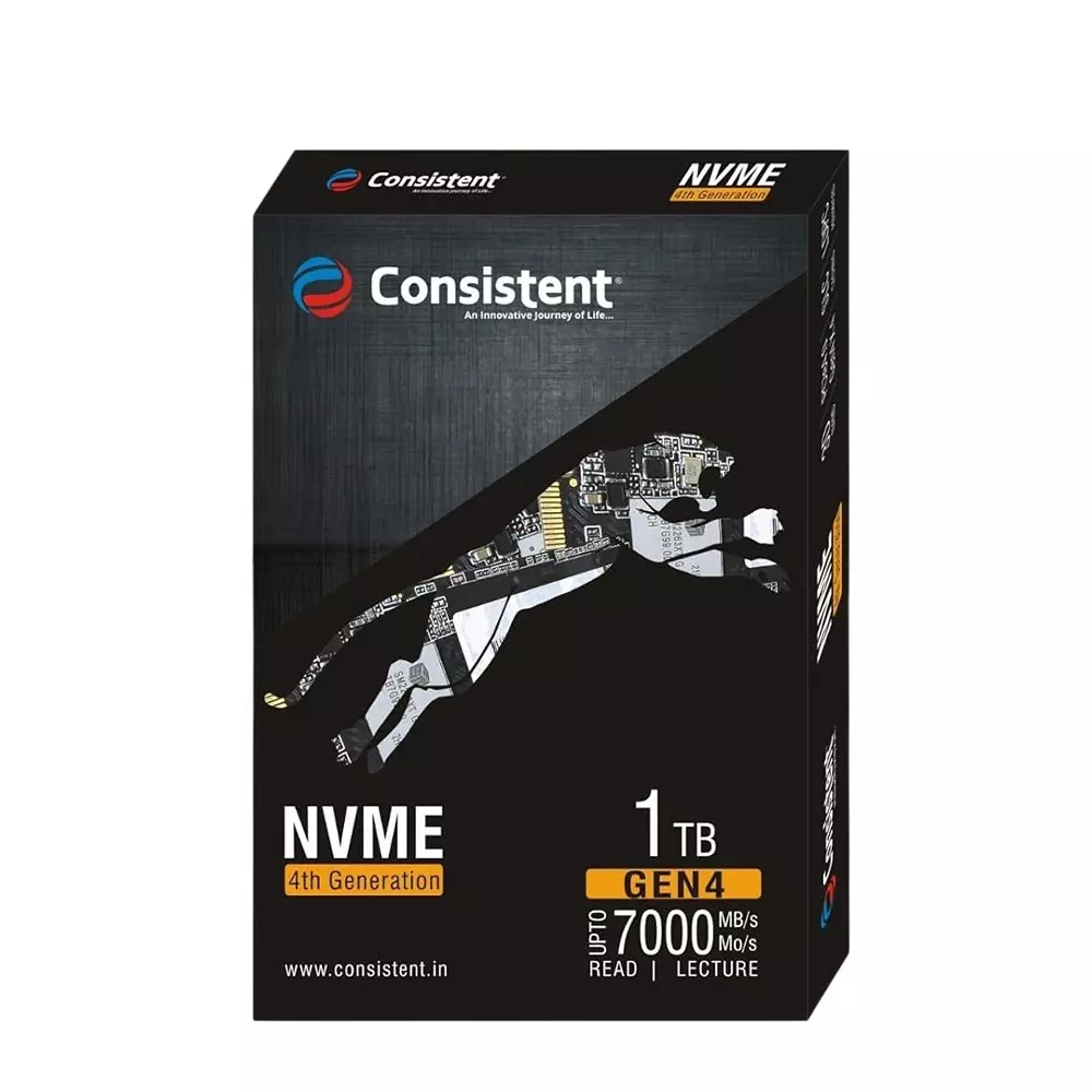 Consistent Internal SSD M.2 (2280) 1 TB with PCIe 4.0 NVMe (PCIe Gen 4.0 x 4) Interface, CTNVMe0014G