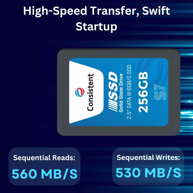 Consistent Internal SSD 2.5-inch 256 GB with SATA III 6.0 Gbps Interface