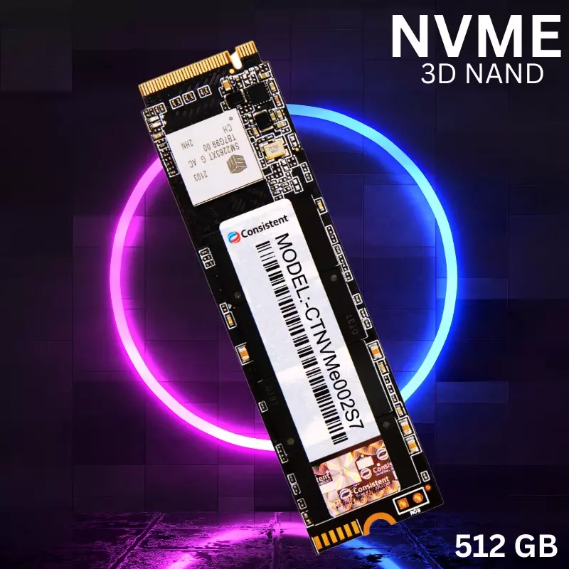 Consistent Internal SSD M.2 (2280) 512 GB with PCIe Gen 3.0 x4 NVMe Interface